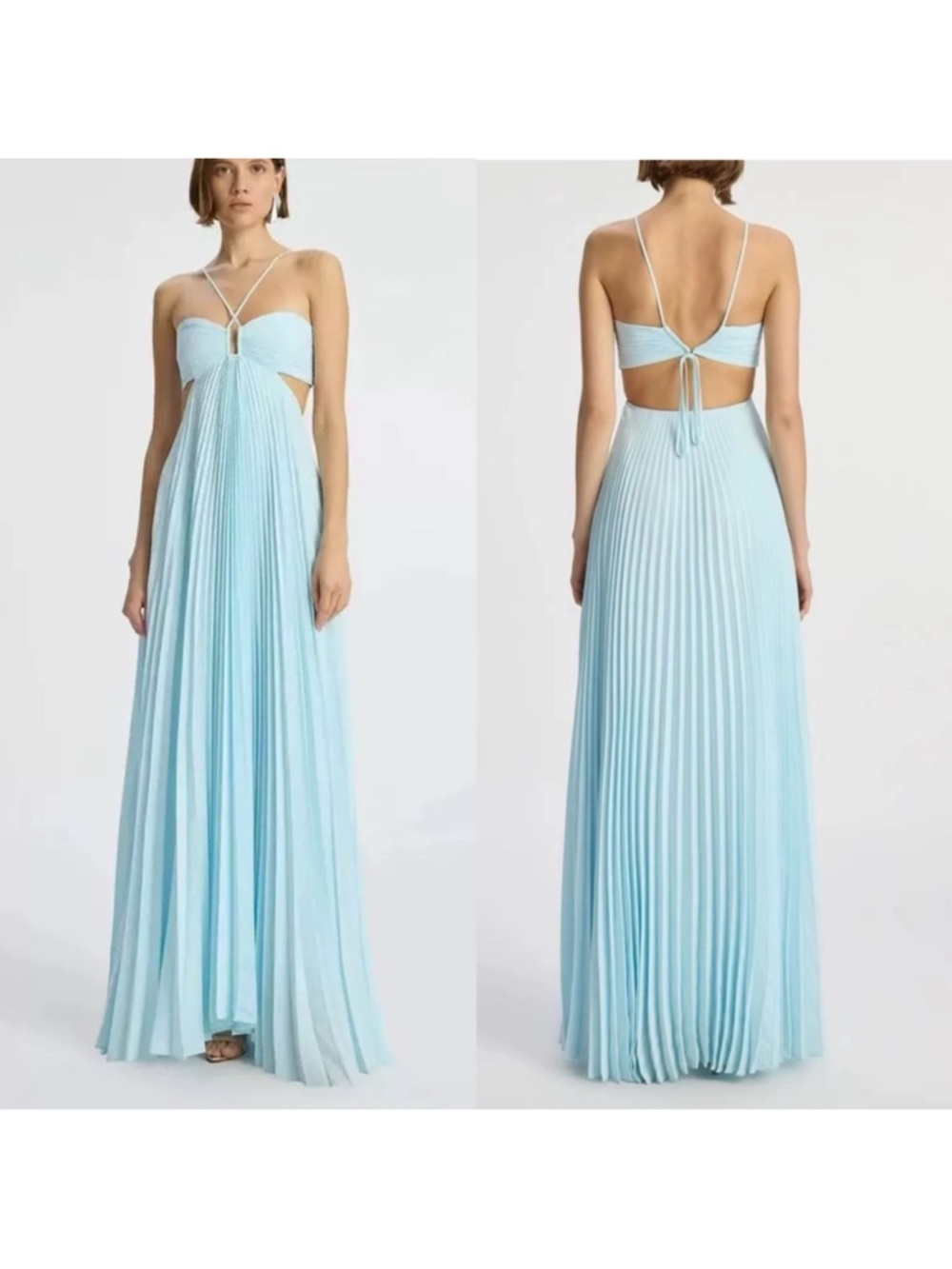 A.L.C Moira Pleated Maxi Dress